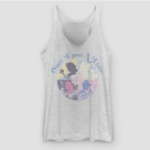 Disney Princess Once Upon a Time Graphic Tank Top - Gray - Junior’s XXL - Target